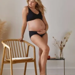 2 Brassières D'allaitement Sans Coutures Détail Dentelle Noir/blanc - Vertbaudet