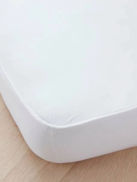 Alèse/drap Housse Résistant En Tencel Toucher Doux Blanc - Vertbaudet 2 Alèse/drap Housse Résistant En Tencel Toucher Doux Blanc - Vertbaudet – Image 2
