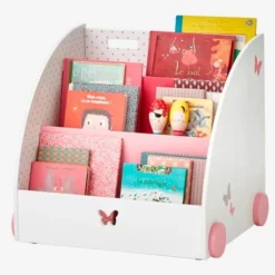 Bibliothèque à Roulettes ENVOLEE Blanc - Vertbaudet