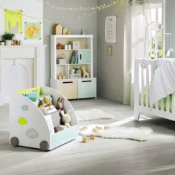 Bibliothèque à Roulettes Pic-nic Blanc - Vertbaudet -Vertbaudet shop bibliotheque a roulettes pic nic 2