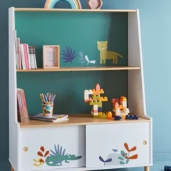 Bibliothèque Jungle Paradise Blanc - Vertbaudet -Vertbaudet shop bibliotheque jungle paradise 3