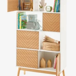 Vertbaudet shop 30 Bibliothèque LIGNE CHEVRONS Blanc/bois - Vertbaudet