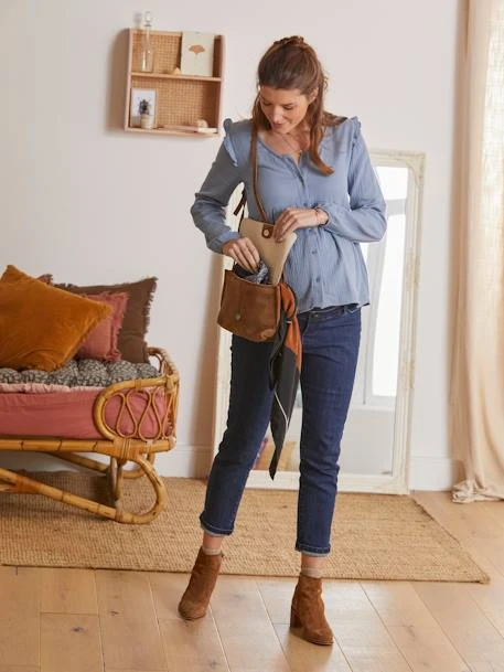 Blouse De Grossesse Et D'allaitement Gaze De Coton Rose Pale - Vertbaudet 2 Blouse De Grossesse Et D'allaitement Gaze De Coton Rose Pale - Vertbaudet – Image 2