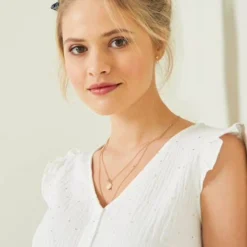 Blouse De Grossesse Et D'allaitement Gaze De Coton Vert - Vertbaudet -Vertbaudet shop blouse de grossesse et dallaitement gaze de coton 3