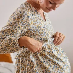 Blouse Imprimée Volantée Grossesse Et Allaitement Ecru - Vertbaudet -Vertbaudet shop blouse imprimee volantee grossesse et allaitement 2