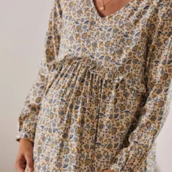 Blouse Imprimée Volantée Grossesse Et Allaitement Ecru - Vertbaudet -Vertbaudet shop blouse imprimee volantee grossesse et allaitement 3