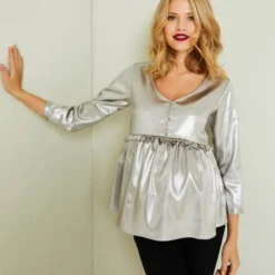 Blouse Spécial Fêtes De Grossesse Et D'allaitement Lamé Or - Vertbaudet 8 Blouse Spécial Fêtes De Grossesse Et D'allaitement Lamé Or - Vertbaudet -Vertbaudet shop blouse special fetes de grossesse et dallaitement 2