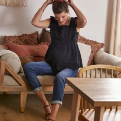Blouse Volantée Grossesse Et Allaitement Vert - Vertbaudet