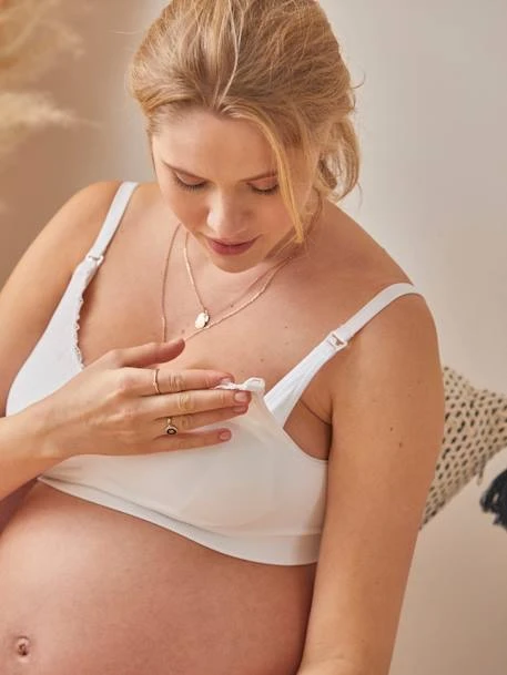 Brassière Grossesse Et Allaitement Sans Coutures Détail Dentelle Nude - Vertbaudet 2 Brassière Grossesse Et Allaitement Sans Coutures Détail Dentelle Nude - Vertbaudet – Image 2