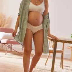 Brassière Grossesse Et Allaitement Sans Coutures Détail Dentelle Nude - Vertbaudet