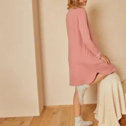 Chemise De Nuit Liquette Grossesse Et Allaitement Bleu/gris - Vertbaudet -Vertbaudet shop chemise de nuit liquette grossesse et allaitement 5