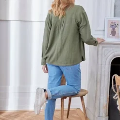 Chemise Gaze De Coton Grossesse Et Allaitement Olive - Vertbaudet 8 Chemise Gaze De Coton Grossesse Et Allaitement Olive - Vertbaudet -Vertbaudet shop chemise gaze de coton grossesse et allaitement 2