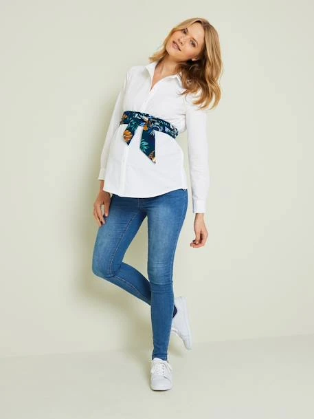 Chemisier De Grossesse Et D'allaitement En Popeline Blanc - Vertbaudet 6 Chemisier De Grossesse Et D'allaitement En Popeline Blanc - Vertbaudet – Image 6