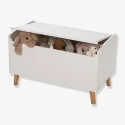 Coffre Ă Jouets LIGNE CONFETTI Blanc / Bois - Vertbaudet