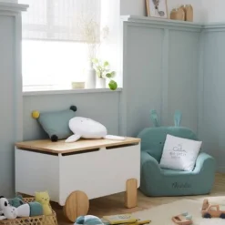 Coffre à Jouets LIGNE ROLLIE Blanc Clair Uni - Vertbaudet -Vertbaudet shop coffre a jouets ligne rollie 2