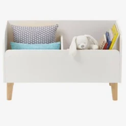 Coffre Ă Livres LIGNE CONFETTI Blanc/bois - Vertbaudet