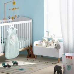 Coffre à Livres LIGNE CONFETTI Blanc/bois - Vertbaudet -Vertbaudet shop coffre a livres ligne confetti 3