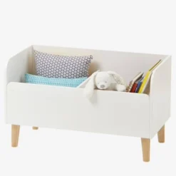 Coffre à Livres LIGNE CONFETTI Blanc/bois - Vertbaudet -Vertbaudet shop coffre a livres ligne confetti 4