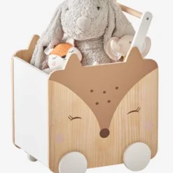 Coffre Ă Roulettes Biche Blanc - Bois - Vertbaudet