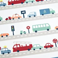 Drap-housse Enfant AUTO-CITY Beige Grisé Imprimé - Vertbaudet -Vertbaudet shop drap housse enfant auto city 3