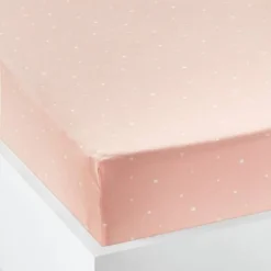 Drap-housse Enfant CHAT WAOU Rose - Vertbaudet