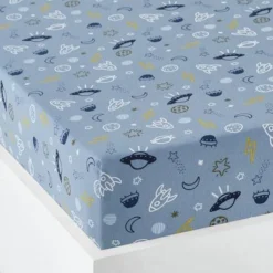 Drap-housse Enfant COSMOS Bleu - Vertbaudet