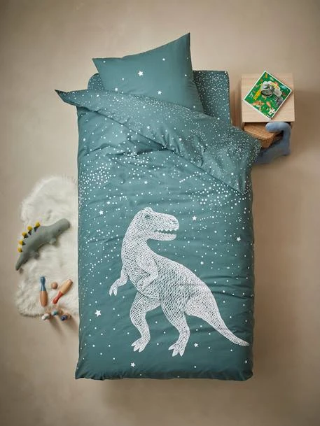 Drap-housse Enfant GRAPHIC DINO Vert - Vertbaudet 2 Drap-housse Enfant GRAPHIC DINO Vert - Vertbaudet – Image 2