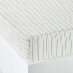 Drap-housse Enfant JUNGLE PARADISE Ivoire Rayé - Vertbaudet