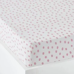Drap-housse Enfant PINK JUNGLE écru / Rose - Vertbaudet