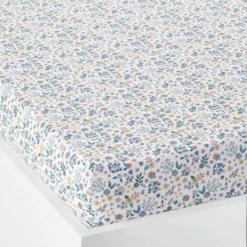 Drap-housse Enfant PLACE DU LILAS écru / Multicolore - Vertbaudet