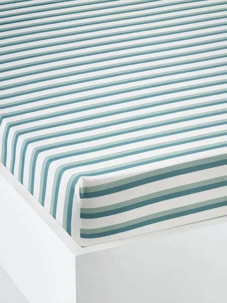 Drap-housse Enfant QUEL CHANTIER ! écru / Vert - Vertbaudet 1 Drap-housse Enfant QUEL CHANTIER ! écru / Vert - Vertbaudet