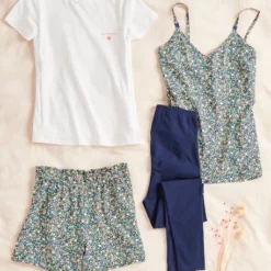 Ensemble 4 Pièces Homewear Grossesse Et Allaitement Pack Pyjama Fleuri - Vertbaudet
