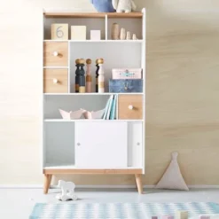 Etagère-bibliothèque LIGNE CONFETTI Blanc - Vertbaudet -Vertbaudet shop etagere bibliotheque ligne confetti 3