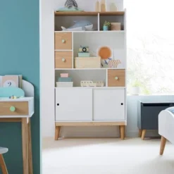 Etagère-bibliothèque LIGNE CONFETTI Blanc - Vertbaudet -Vertbaudet shop etagere bibliotheque ligne confetti 4