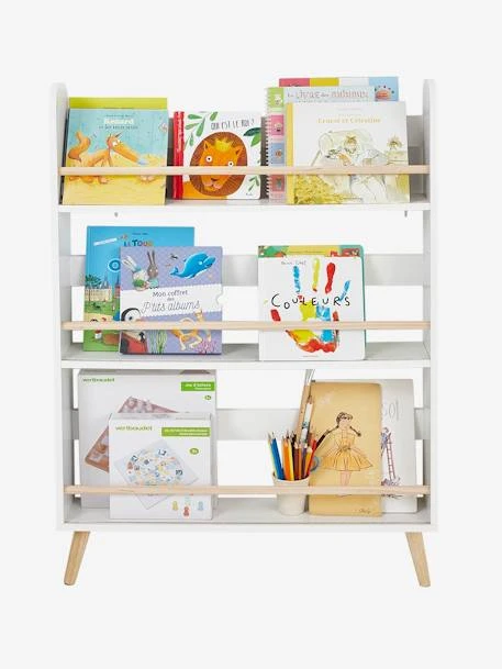 Etagère Présentoir à Livres LIGNE CONFETTI Blanc/bois - Vertbaudet 2 Etagère Présentoir à Livres LIGNE CONFETTI Blanc/bois - Vertbaudet – Image 2