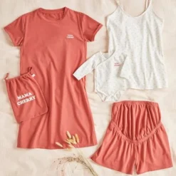 Kit Valise Maternité Maman/bébé Grossesse Et Allaitement Kit Maternité Marron + Imprimé - Vertbaudet