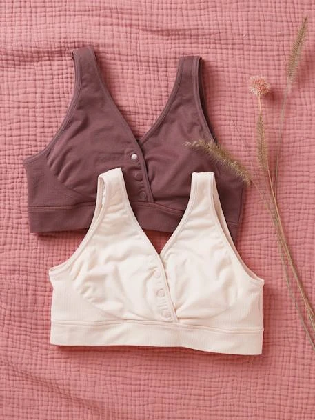 Lot De 2 Brassières Grossesse Et Allaitement Vieux Rose - Vertbaudet 5 Lot De 2 Brassières Grossesse Et Allaitement Vieux Rose - Vertbaudet – Image 5