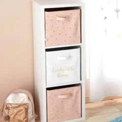 Lot De 3 Bacs De Rangement Lovely Rose Poudré Imprimé - Vertbaudet -Vertbaudet shop lot de 3 bacs de rangement lovely 4