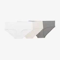 Lot De 3 Shorties De Grossesse En Coton Bio Gris Clair Uni - Vertbaudet