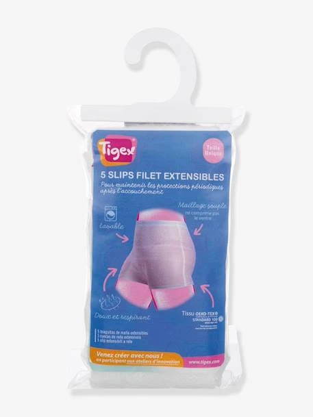 Lot De 5 Slips Filets Extensibles TIGEX Blanc - Tigex 1 Lot De 5 Slips Filets Extensibles TIGEX Blanc - Tigex