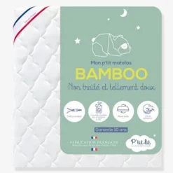Matelas Bamboo Déhoussable 60x120 Cm P'TIT LIT Blanc - P'tit Lit -Vertbaudet shop matelas bamboo dehoussable 60x120 cm ptit lit 3