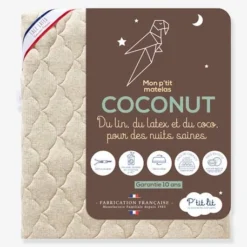 Matelas Coco Nut Déhoussable 60x120 Cm P'TIT LIT Blanc - P'tit Lit -Vertbaudet shop matelas coco nut dehoussable 60x120 cm ptit lit 3