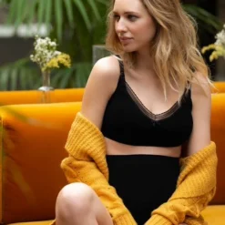 Vertbaudet shop -Vertbaudet shop maxi culotte de grossesse sans couture milk cache coeur 1