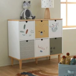 Meuble 6 Bacs Jungle Blanc - Vertbaudet -Vertbaudet shop meuble 6 bacs jungle 2