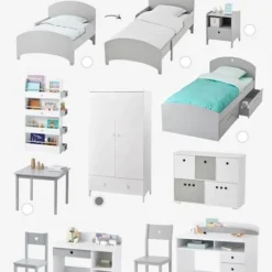 Meuble De Rangement 5 Bacs LIGNE SIRIUS Blanc/gris - Vertbaudet -Vertbaudet shop meuble de rangement 5 bacs ligne sirius 3