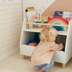 Meuble De Rangement Mixte étagère + Bacs LIGNE PTILOU Blanc/bois - Vertbaudet -Vertbaudet shop meuble de rangement mixte etagere bacs ligne ptilou 5