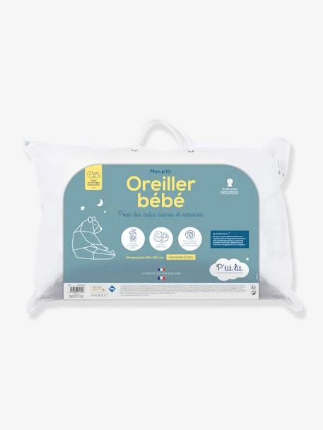 Oreiller Anti-acariens 40 X 60 Cm P'TIT LIT Blanc - P'tit Lit 1 Oreiller Anti-acariens 40 X 60 Cm P'TIT LIT Blanc - P'tit Lit