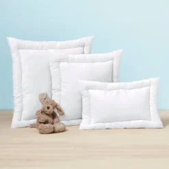 Oreiller Plat Microfibre Entretien Facile à Bouillir Blanc - Vertbaudet