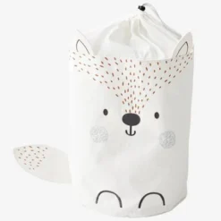 Panier à Linge Renard Des Neiges Blanc - Vertbaudet