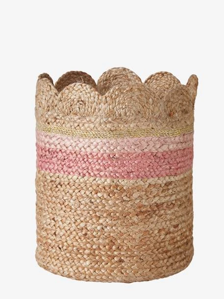 Panier En Jute Festonné Fiore Osier/rose - Vertbaudet 2 Panier En Jute Festonné Fiore Osier/rose - Vertbaudet – Image 2